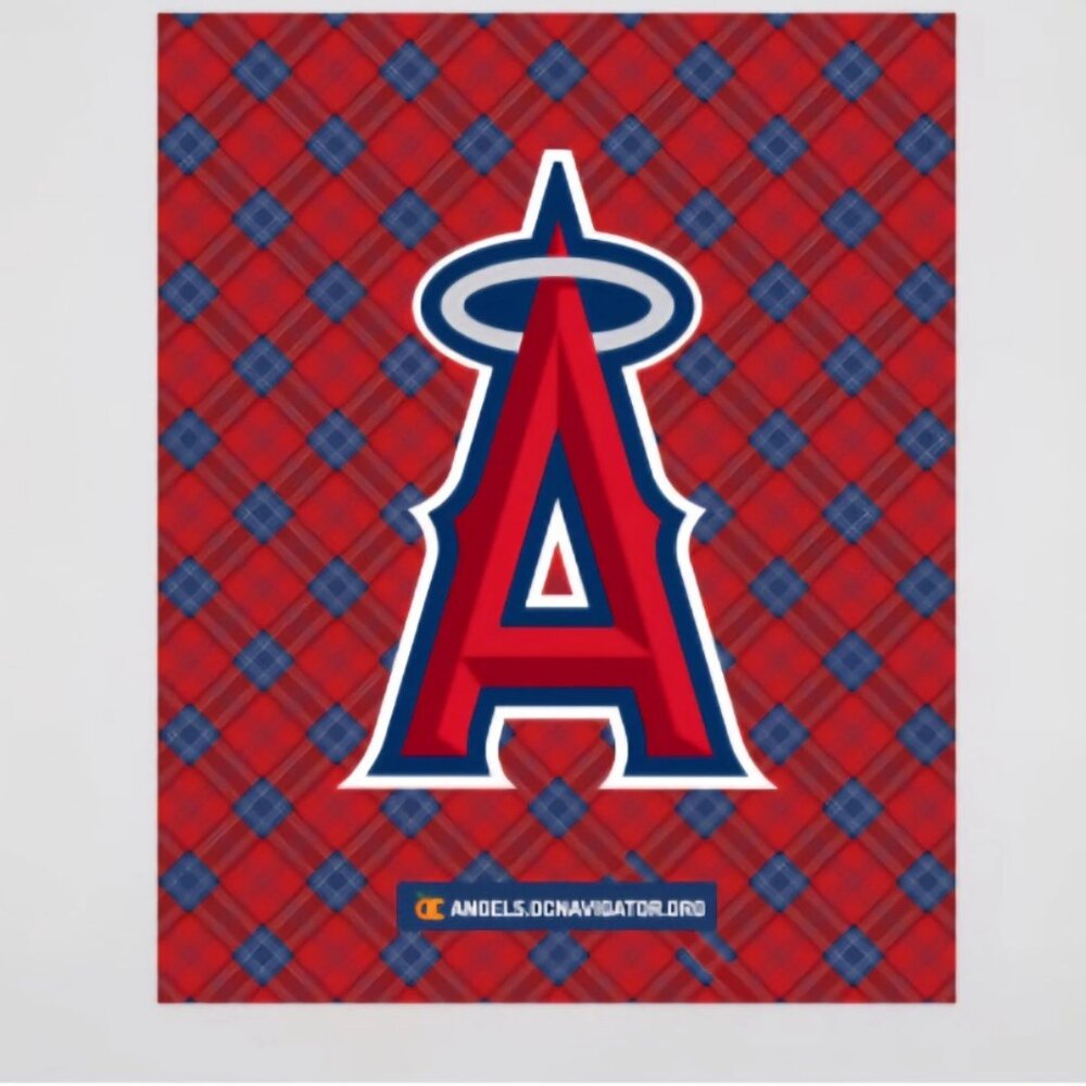 Los Angeles Angels Logo Plaid Blanket SGA 6/28/25 New In Bag Striped Checkered